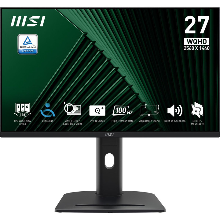 MSI PRO MP275QPG 27 WQHD 2XHDMI DP MULTI VESA